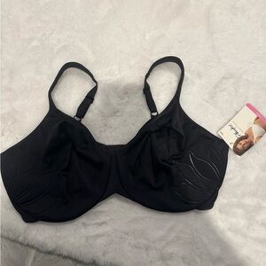 NWT Playtex Wirefree Black 42DD Shaping Bra Style #T208  Womens